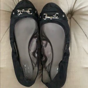 Coach black flats for sale